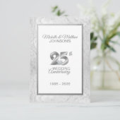 パーソナライズされた25周年シルバーウェディングアニバーサリー 招待状 (スタンド正面)