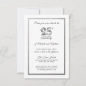 パーソナライズされた25周年シルバーウェディングアニバーサリー 招待状 (裏面)