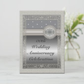 パーソナライズされた25周年結婚記念日パーティーの招待状 招待状 (スタンド正面)