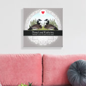 パーソナライズされた25結婚周年記念 キャンバスプリント (インサイチュ (リビング))