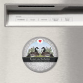 パーソナライズされた25結婚周年記念 マグネット (インサイチュ (食洗機))