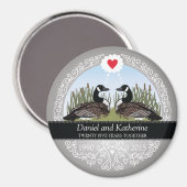 パーソナライズされた25結婚周年記念 マグネット (正面/裏面)