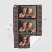 パーソナライズされた3枚のフォトレトロフィルム ゴルフタオル (インサイチュ)