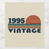 パーソナライズされた30歳のヴィンテージ30周年誕生日パーティー ワインラベル (シングルラベル)