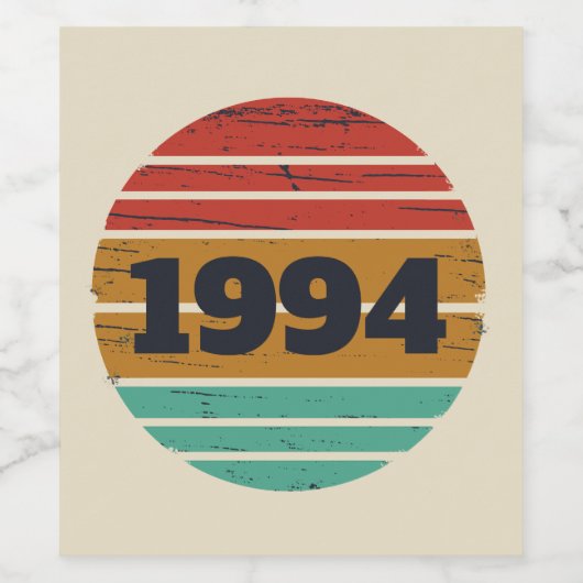 パーソナライズされた30歳の誕生日パーティーのサプライズ ワインラベル (シングルラベル)