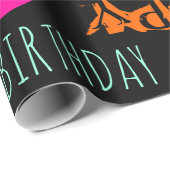 パーソナライズされた35番目の誕生日ポップ・アートの包装紙 ラッピングペーパー (ロールコーナー)