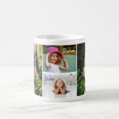 パーソナライズされた4カスタム枚の家族の写真 コーヒーマグカップ (中央)