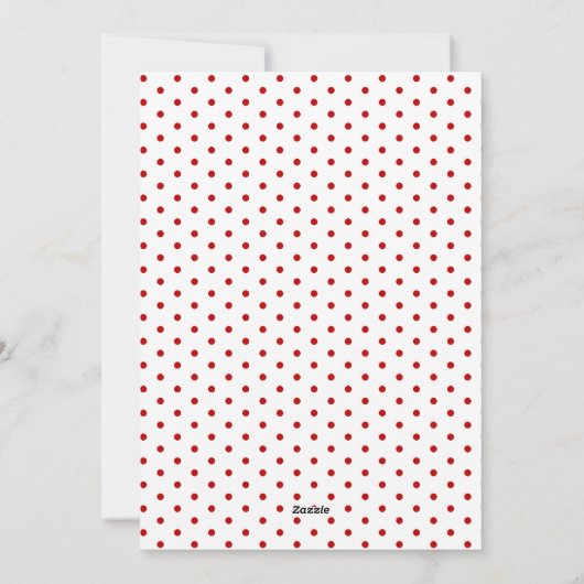 パーソナライズされた4フォトシック台本うれしそうな赤 シーズンカード (裏面)