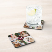 パーソナライズされた4フォトモノグラム赤バッファロープライド コースター (右側)