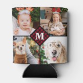 パーソナライズされた4フォトモノグラム赤バッファロープライド 缶クーラー (裏面)