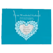 パーソナライズされた4周年記念写真抱き枕 ラージペーパーバッグ (裏面)