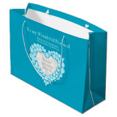 パーソナライズされた4周年記念写真抱き枕 ラージペーパーバッグ (裏面アングル)