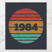 パーソナライズされた40周年ヴィンテージ40歳の誕生日パーティー ワインラベル (シングルラベル)