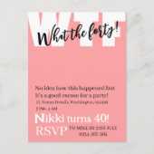 パーソナライズされた40歳の面白い誕生日 ポストカード (正面)