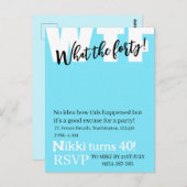 パーソナライズされた40歳の面白い誕生日 ポストカード (正面/裏面)