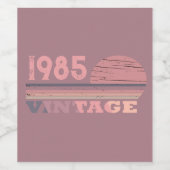 パーソナライズされた40 ヴィンテージ 40歳の誕生日パーティー ワインラベル (シングルラベル)