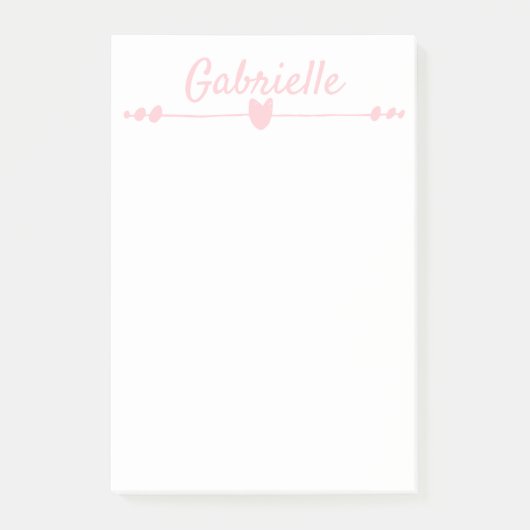 パーソナライズされた4" x 6" name Post-Itメモ ポストイット (正面)