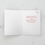 パーソナライズされた4th Birthday Cupcakeカード カード (内部)