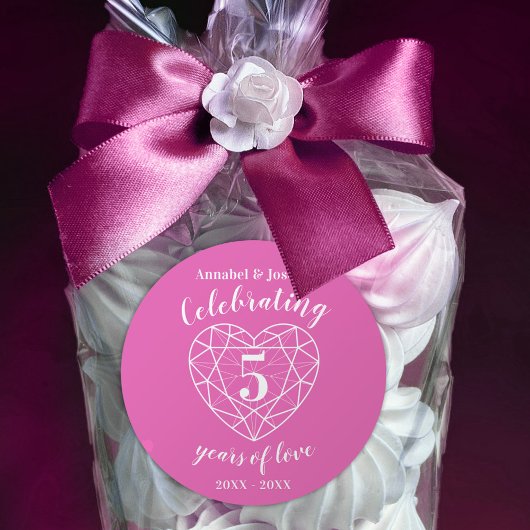 パーソナライズされた5周年ピンクトルマリン ラウンドシール