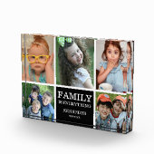 パーソナライズされた5数々の写真ファミリ名引用文 フォトブロック (右)