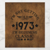 パーソナライズされた50ヴィンテージ50歳の誕生日パーティー ワインラベル (シングルラベル)