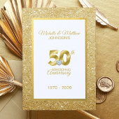 パーソナライズされた50周年ゴールド結婚記念日 招待状