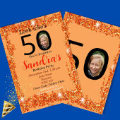 パーソナライズされた50歳の誕生日パーティー招待状の豪華さ 招待状
