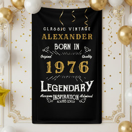 パーソナライズされた50歳の誕生日 1976年生まれ レトロパーティー 横断幕