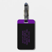 パーソナライズされた519紫 ラゲッジタグ (裏面縦)