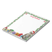 パーソナライズされた5.5 x 6クリスマスジンジャーキャット ノートパッド (回転)