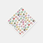 パーソナライズされた6フォトパステルイースター卵パターン スタンダードカクテルナプキン (角)