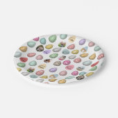 パーソナライズされた6フォトパステルイースター卵パターン ペーパープレート (アングル)