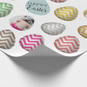 パーソナライズされた6フォトパステルイースター卵パターン ラッピングペーパー (角)