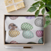 パーソナライズされた6フォトパステルイースター卵パターン 薄葉紙 (ギフト)