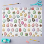 パーソナライズされた6フォトパステルイースター卵パターン 薄葉紙 (クラフト)