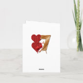 パーソナライズされた7年結婚記念カード カード (裏面)