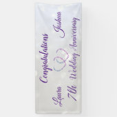 パーソナライズされた7結婚周年記念バナー 横断幕 (縦)