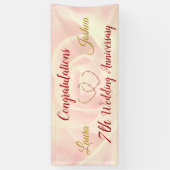 パーソナライズされた7結婚周年記念バナー 横断幕 (縦)