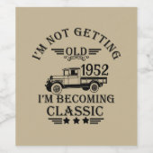 パーソナライズされた70年代のヴィンテージバーゼント70歳の誕生日パーティー ワインラベル (シングルラベル)