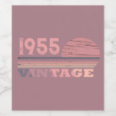 パーソナライズされた70年代のヴィンテージ70歳の誕生日パーティー ワインラベル (シングルラベル)