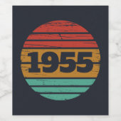 パーソナライズされた70歳の誕生日ヴィンテージ ワインラベル (シングルラベル)