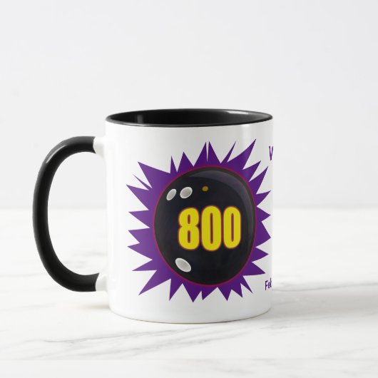 パーソナライズされた800シリーズのボーリング、 マグカップ (左)