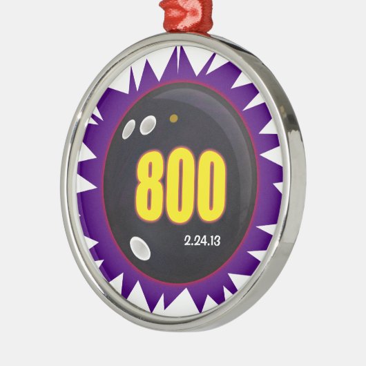 パーソナライズされた800シリーズのボーリング、 メタルオーナメント (左)