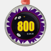 パーソナライズされた800シリーズのボーリング、 メタルオーナメント (正面)