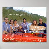 パーソナライズされた8 x 10ファミリ写真 ポスター (正面)