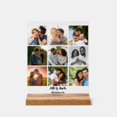 パーソナライズされた9カップル用フォトコラージュテンプレート アクリルサイン (正面)