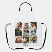 パーソナライズされた9カップル用フォトコラージュテンプレート エプロン (正面)