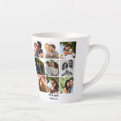 パーソナライズされた9カップル用フォトコラージュテンプレート カフェラテマグ (右)
