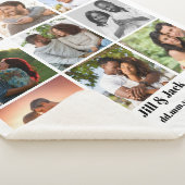 パーソナライズされた9カップル用フォトコラージュテンプレート シェルパブランケット (3/4)