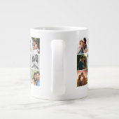 パーソナライズされた9カップル用フォトコラージュテンプレート ジャンボコーヒーマグカップ (裏面)